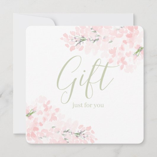 Roze Floral Blossom Gift Certificates (Voorkant)
