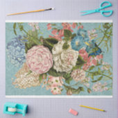 Roze-floral boeket decoupage-Tissue-Paper Tissuepapier (Craft)