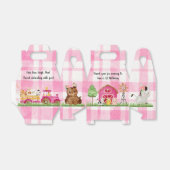 Roze Floral Boerderij Barnyard Birthday Party Favo Bedankdoosjes (Uitgevouwen)