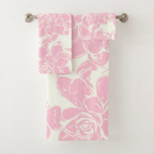  Roze Floral Boho Chic Flower Pattern Bad Handdoek (Insitu)