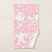 Roze Floral Boho Chic Flower Pattern Bad Handdoek (Handdoek)