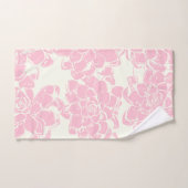 Roze Floral Boho Chic Flower Pattern Bad Handdoek (Handdoek)