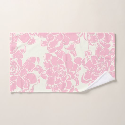  Roze Floral Boho Chic Flower Pattern Bad Handdoek (Handdoek)