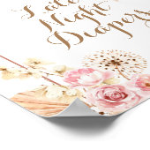 Roze Floral Boho late avond dop Poster (Hoek)