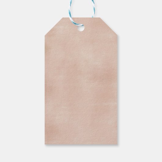 Roze Floral Boho Pampas Grass Dank u Label Cadeaulabel (Achterkant)