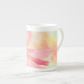  Roze Floral Bone China Mok (Voorkant rechts)