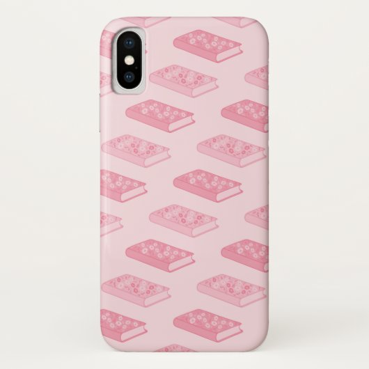 Roze Floral Books Case-Mate iPhone Case (Achterkant)