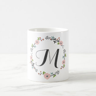 Roze Floral Branch Wreath | Monogram Mok