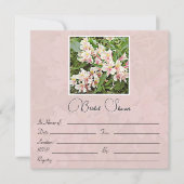 Roze Floral Bridal Shower Feestdagenkaart (Voorkant)