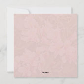 Roze Floral Bridal Shower Feestdagenkaart (Achterkant)