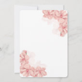 Roze Floral Bridal Shower Kaart (Achterkant)