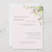 Roze Floral Bridal Shower Kaart (Voorkant)
