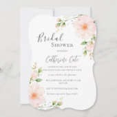 Roze Floral Bridal Shower Kaart (Voorkant)