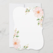 Roze Floral Bridal Shower Kaart (Achterkant)