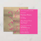 Roze Floral Bridal Shower Kaart (Voorkant / Achterkant)