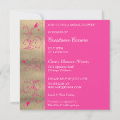 Roze Floral Bridal Shower Kaart (Voorkant)