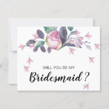  Roze Floral Bridesmaid Voorstel