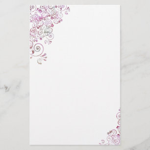 Roze Floral Briefpapier