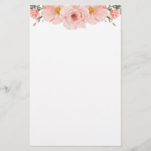 Roze Floral Briefpapier