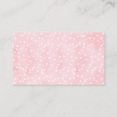 Roze Floral Bunny Diaper Raffle Card Tussenvoegsel Informatiekaartje (Achterkant)
