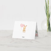 Roze Floral Bunny en Heart Balloon Hartelijk dank Bedankkaart (Achterkant)