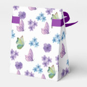 Roze Floral Butterfly Girl Baby shower Welkom Bedankdoosjes (Achterkant)