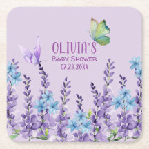 Roze Floral Butterfly Girl Baby shower Welkom