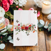 Roze Floral Butterfly Medium Cadeauzakje