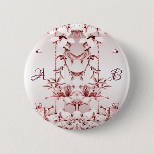 Roze Floral Button