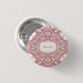 Roze Floral Button (Voorkant /achterkant)