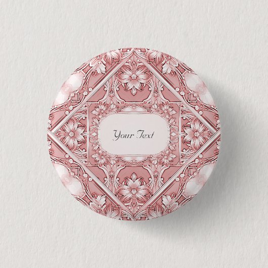 Roze Floral Button (Voorkant)