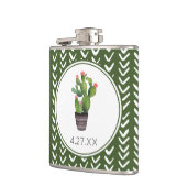 Roze Floral Cactus Heupfles (Links)