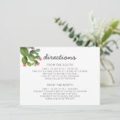 Roze Floral Cactus Informatiekaartje (Staand voorkant)