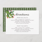 Roze Floral Cactus Informatiekaartje (Voorkant / Achterkant)