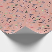 Roze Floral Cadeaupapier (Hoek)