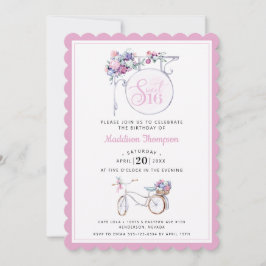 Roze Floral Cafe Sign | Zoet 16 Kaart