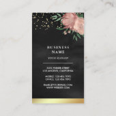 Roze Floral Cake Pastry Chef Black Gold Bakery Visitekaartje (Achterkant)