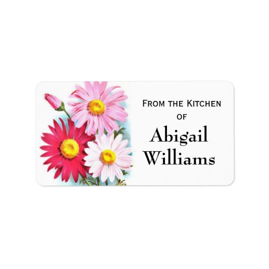 Roze Floral Canning Sticker (Voorkant)