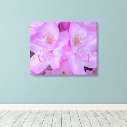 Roze Floral Canvas Art (Insitu (Houten vloer))