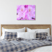 Roze Floral Canvas Art Afdruk (Insitu (Slaapkamer))