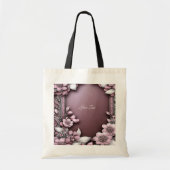 Roze Floral Canvas tas (Voorkant)