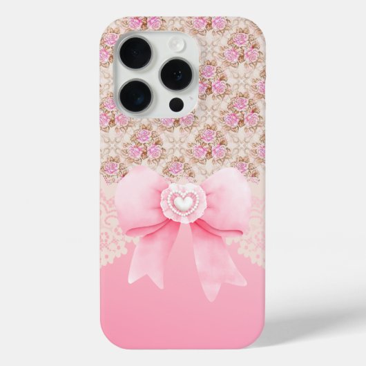 Roze Floral Case-Mate iPhone Case (Achterkant)
