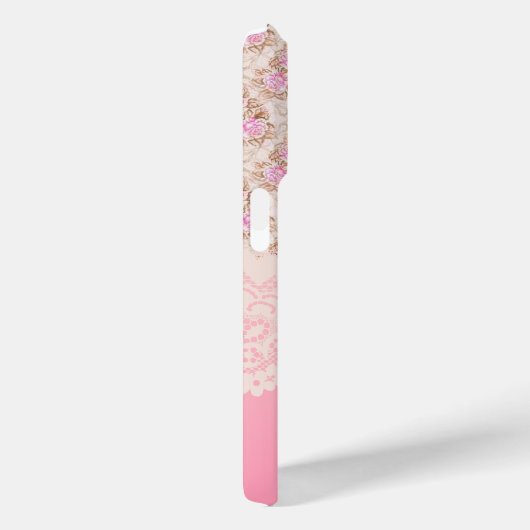 Roze Floral Case-Mate iPhone Case (Achterkant / Rechts)