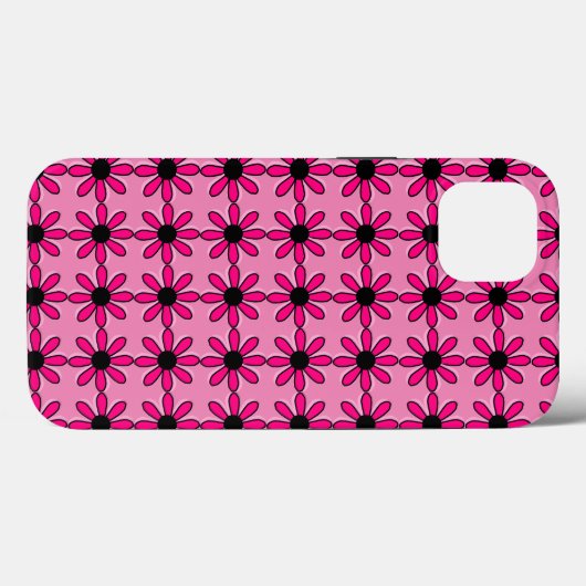 Roze Floral Case-Mate iPhone Case (Achterkant (horizontaal))