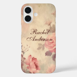Roze Floral iPhone 16 Hoesje