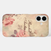 Roze Floral Case-Mate iPhone Case (Achterkant (horizontaal))