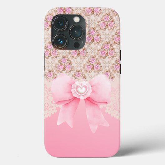 Roze Floral Case-Mate iPhone Case (Achterkant)
