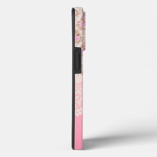Roze Floral Case-Mate iPhone Case (Achterkant / Rechts)