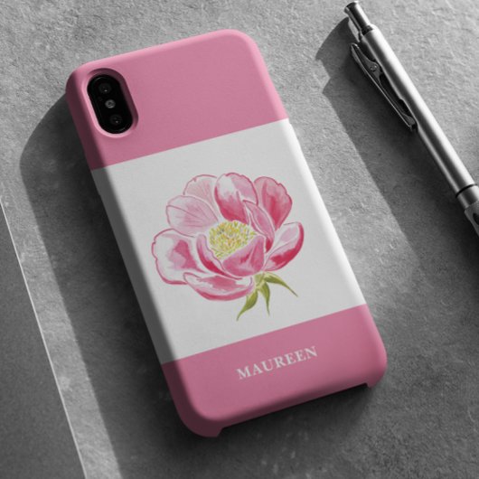 Roze Floral Case-Mate iPhone Case