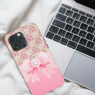  Roze Floral iPhone 15 Pro Case